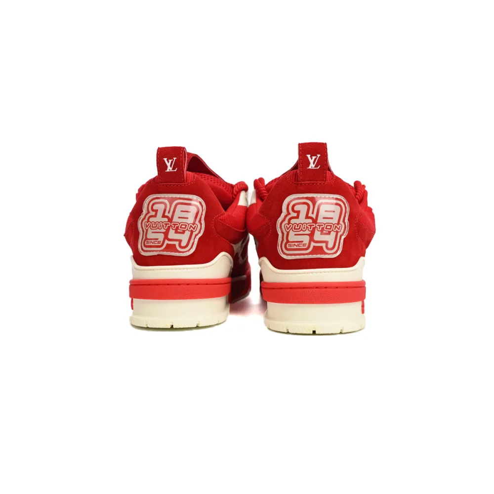 Coco Shoes Louis Vuitton LV Skate Sneaker Red White 1AARS5 - Cocoshoesvip.net
