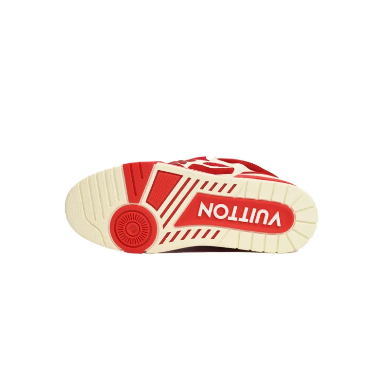 Coco Shoes Louis Vuitton LV Skate Sneaker Red White 1AARS5 - Cocoshoesvip.net