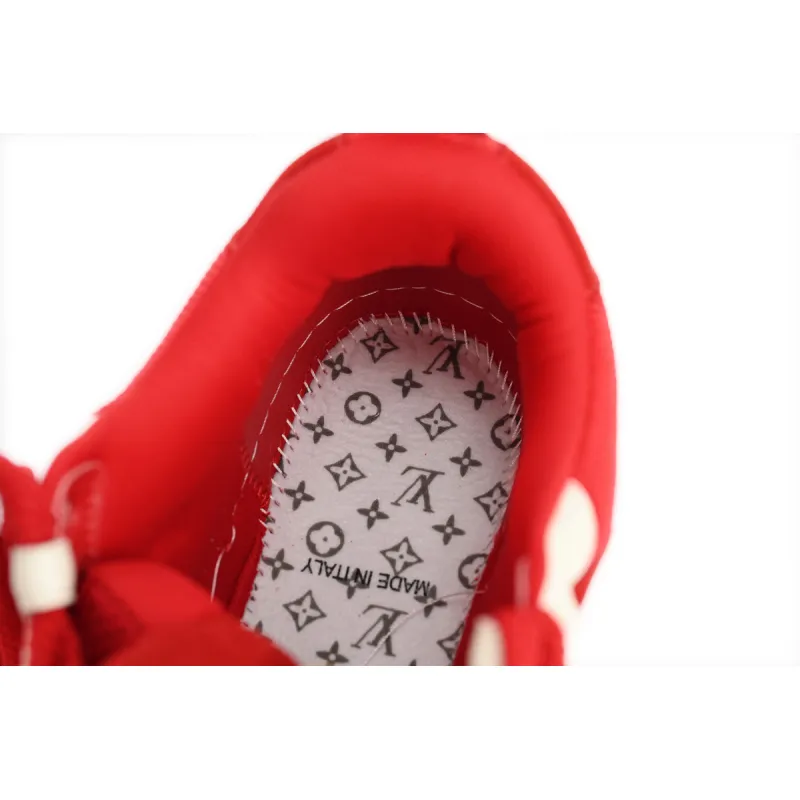 Coco Shoes Louis Vuitton LV Skate Sneaker Red White 1AARS5 - Cocoshoesvip.net