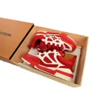 Coco Shoes Louis Vuitton LV Skate Sneaker Red White 1AARS5 - Cocoshoesvip.net