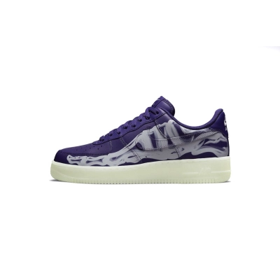 Coco Shoes Nike Air Force 1 Low '07 QS Purple Skeleton Halloween (2021) CU8067-500 01