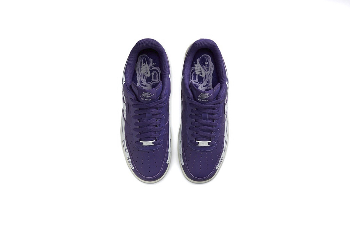 Coco Shoes Nike Air Force 1 Low '07 QS Purple Skeleton Halloween (2021) CU8067-500 - Cocoshoesvip.net