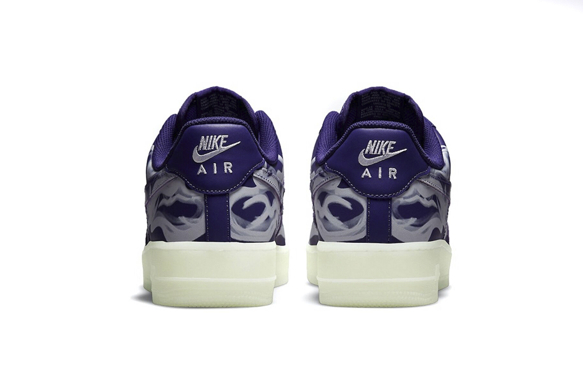Coco Shoes Nike Air Force 1 Low '07 QS Purple Skeleton Halloween (2021) CU8067-500 - Cocoshoesvip.net