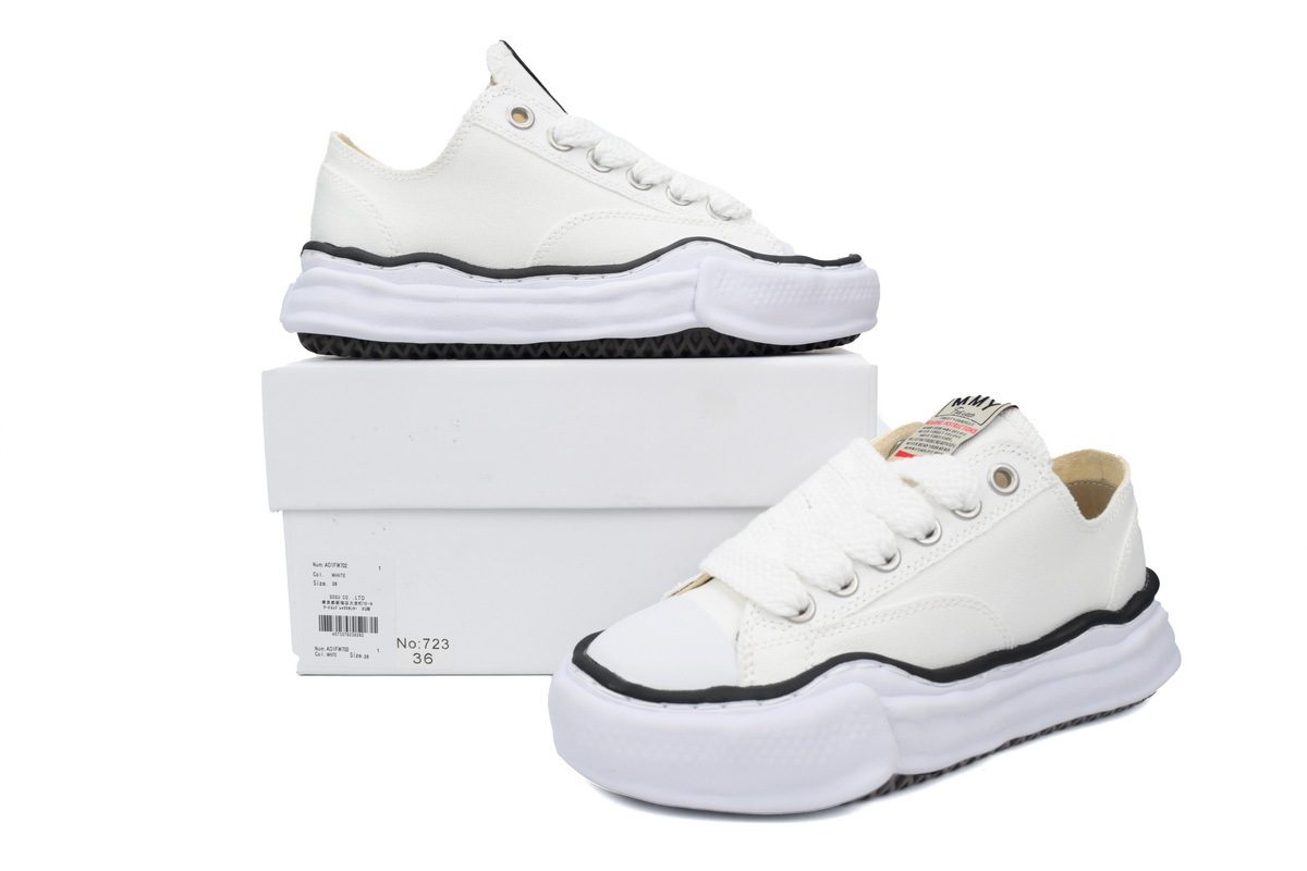 Coco Shoes Mihara Yasuhiro Peterson OG Sole Leather Low White A06FW736 NO.723 - Cocoshoesvip.net