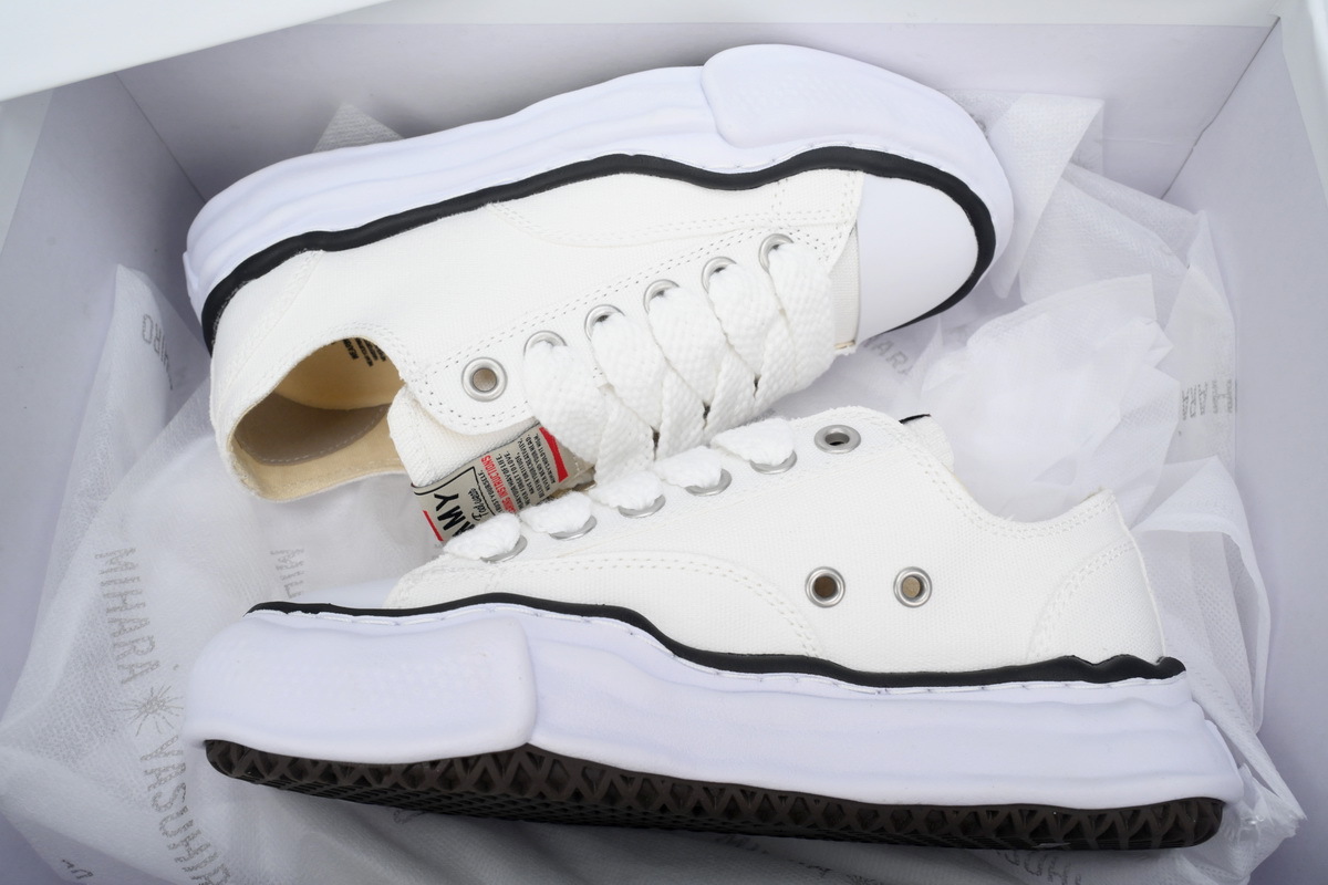 Coco Shoes Mihara Yasuhiro Peterson OG Sole Leather Low White A06FW736 NO.723 - Cocoshoesvip.net
