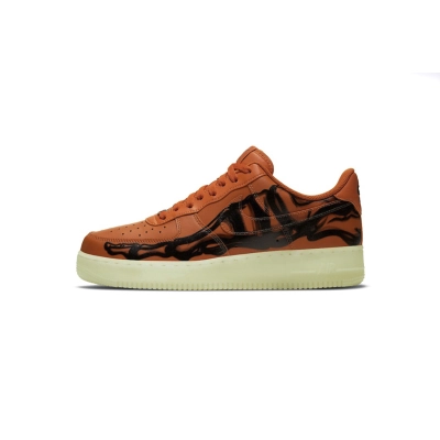 Coco Shoes Nike Air Force 1 Low Orange Skeleton Halloween (2020) CU8067-800 01