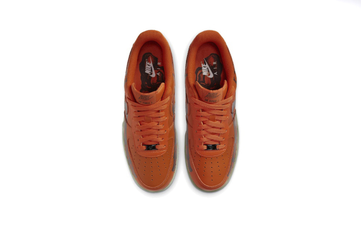 Coco Shoes Nike Air Force 1 Low Orange Skeleton Halloween (2020) CU8067-800 - Cocoshoesvip.net