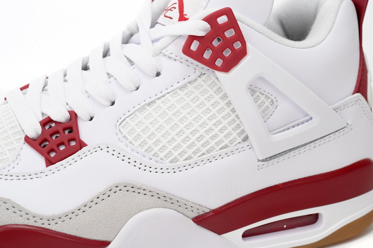 Coco shoes Nike SB x Air Jordan 4 White Red DR5415-160 - Cocoshoesvip.net