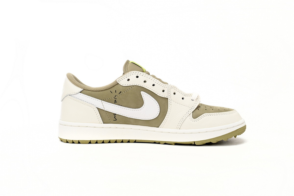 Coco Shoes Jordan 1 Retro Low Golf Travis Scott Neutral Olive FZ3124-200 - Cocoshoesvip.net