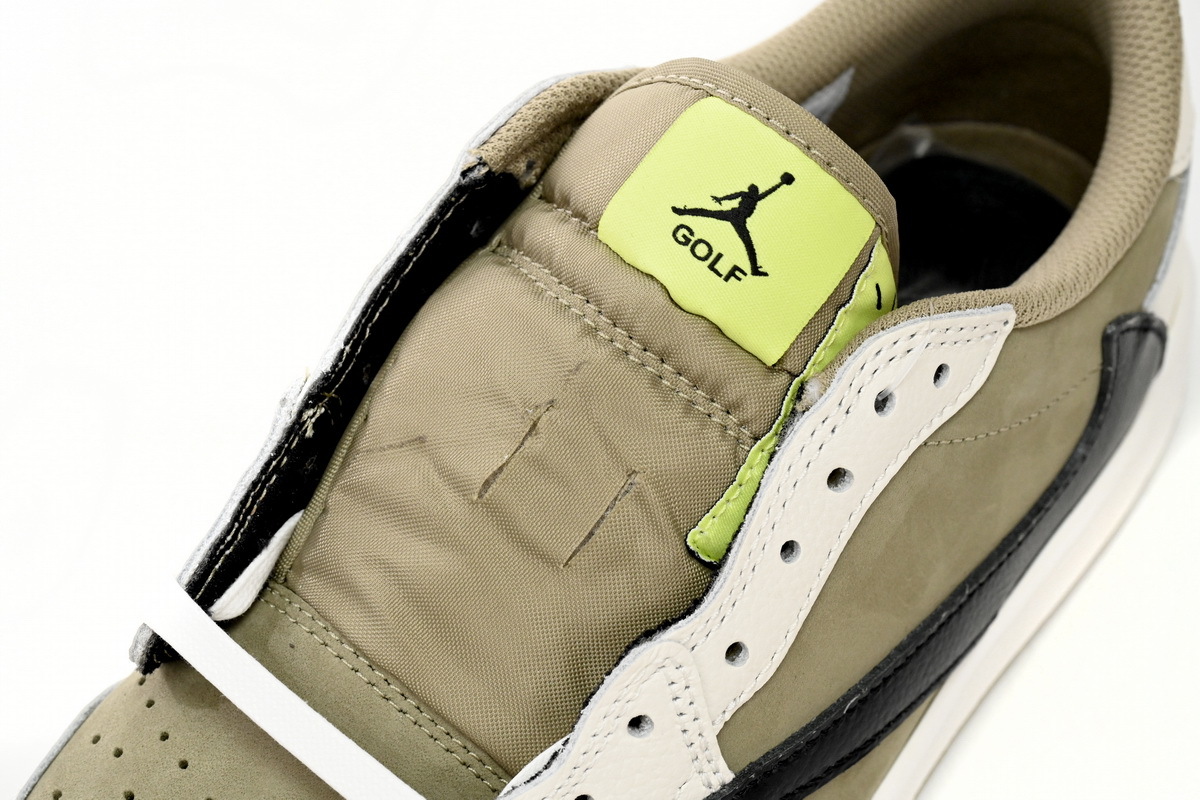 Coco Shoes Jordan 1 Retro Low Golf Travis Scott Neutral Olive FZ3124-200 - Cocoshoesvip.net