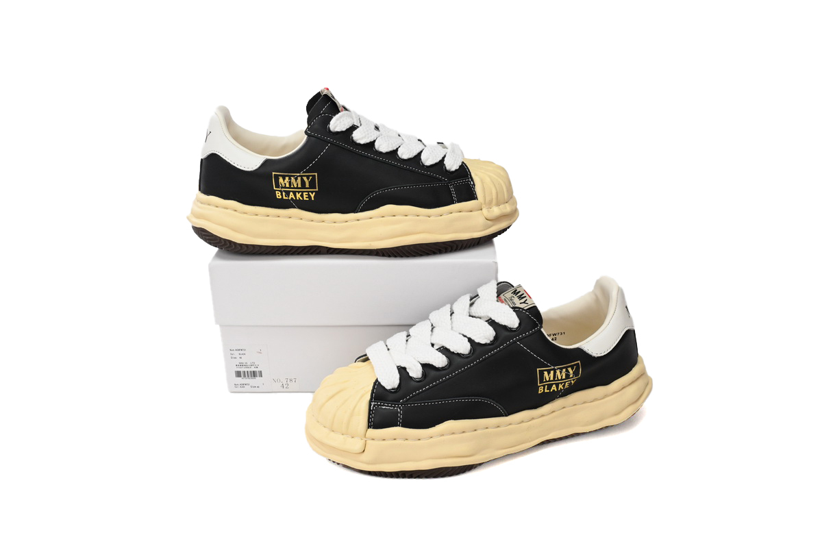 Coco Shoes Mihara Yasuhiro Peterson OG Sole Canvas Low Black Gold White Tail A09FW731 NO.787 - Cocoshoesvip.net