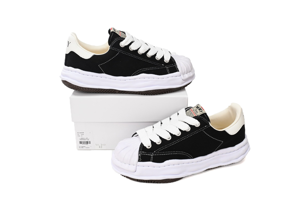 Coco Shoes Mihara Yasuhiro Blakey OG Sole Canvas Low Black No Logo A06FW704 NO.703 - Cocoshoesvip.net