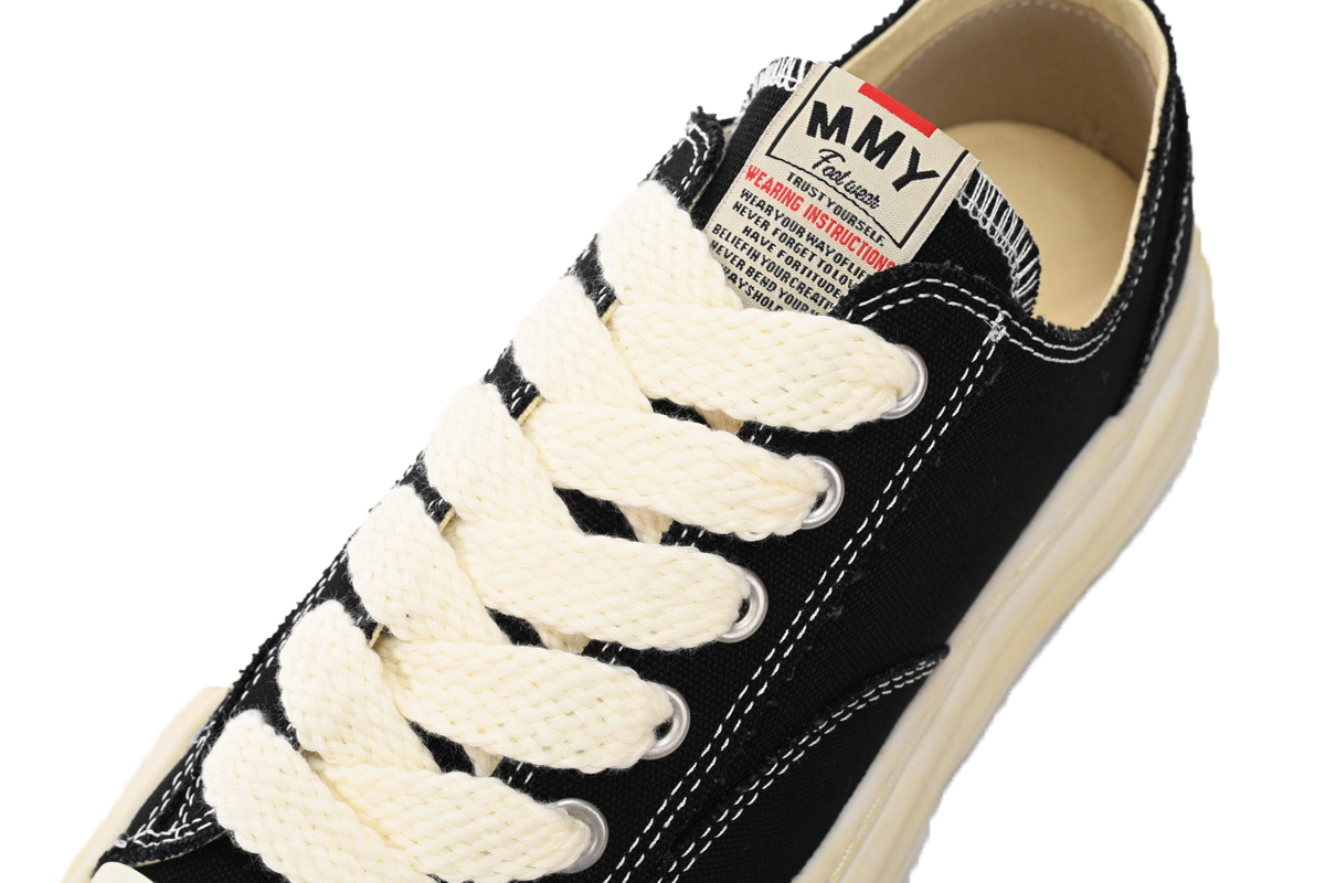 Coco Shoes Mihara Yasuhiro Blakey OG Sole Canvas Low Black White A01FW06 NO.731 - Cocoshoesvip.net