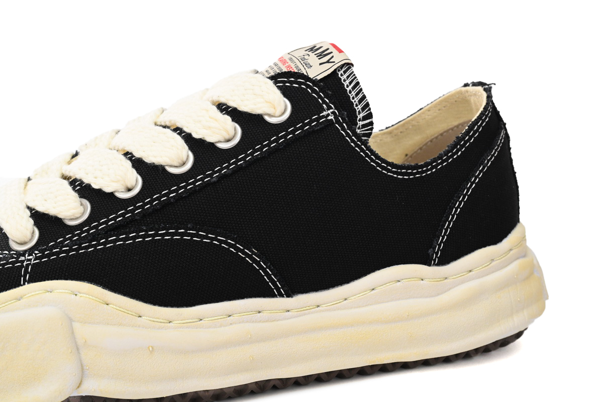 Coco Shoes Mihara Yasuhiro Blakey OG Sole Canvas Low Black White A01FW06 NO.731 - Cocoshoesvip.net