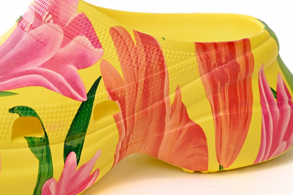 Coco Shoes Balenciaga x Crocs Pool Slide Sandals Tulip Print Multi 677389W1S8F7053 - Cocoshoesvip.net