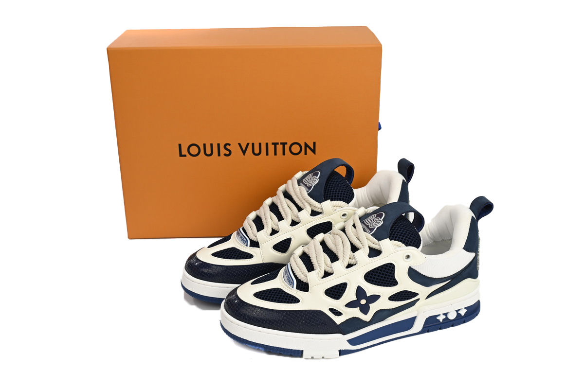Coco Shoes Louis Vuitton LV Skate Sneaker Marine White 1AARRM - Cocoshoesvip.net