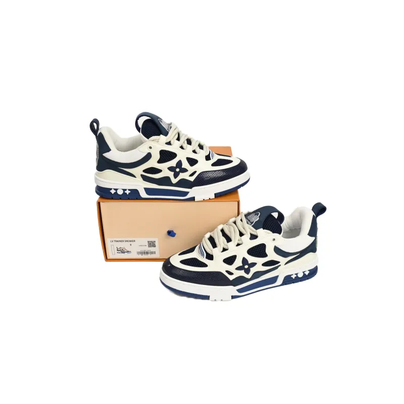 Coco Shoes Louis Vuitton LV Skate Sneaker Marine White 1AARRM - Cocoshoesvip.net
