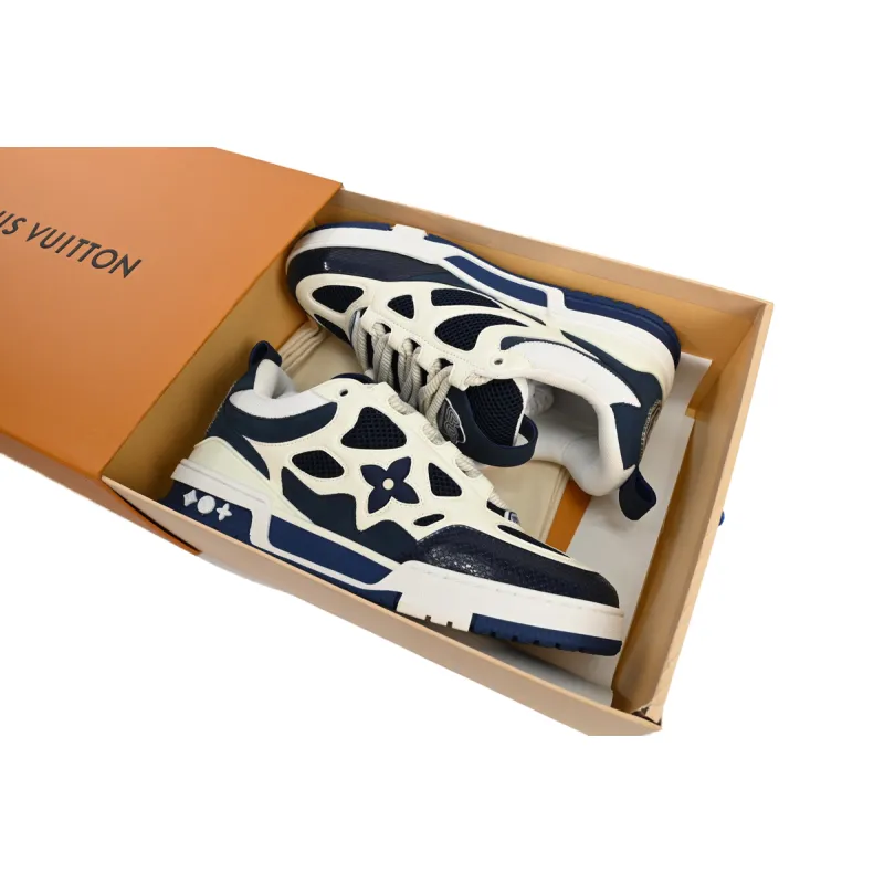 Coco Shoes Louis Vuitton LV Skate Sneaker Marine White 1AARRM - Cocoshoesvip.net