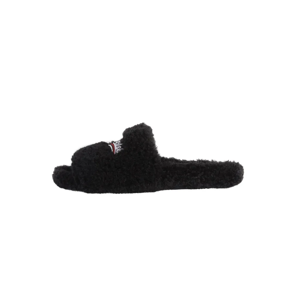 Coco Shoes Balenciaga Furry Slide Black 654747W2D011096 - Cocoshoesvip.net