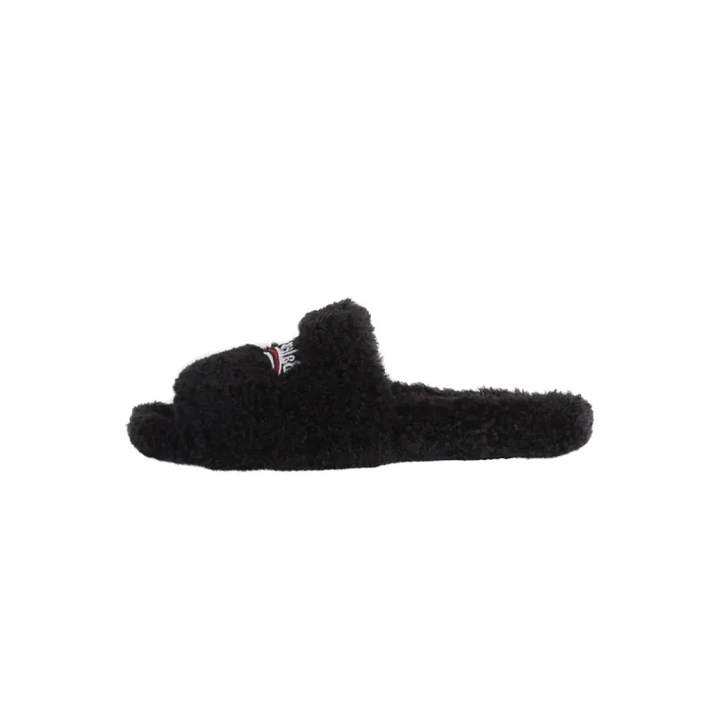 Coco Shoes Balenciaga Furry Slide Black 654747W2D011096 - Cocoshoesvip.net