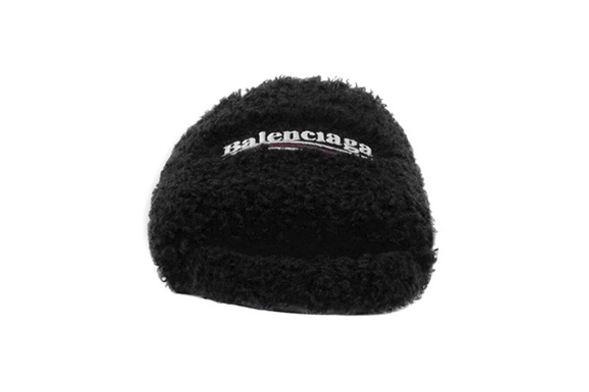 Coco Shoes Balenciaga Furry Slide Black 654747W2D011096 - Cocoshoesvip.net