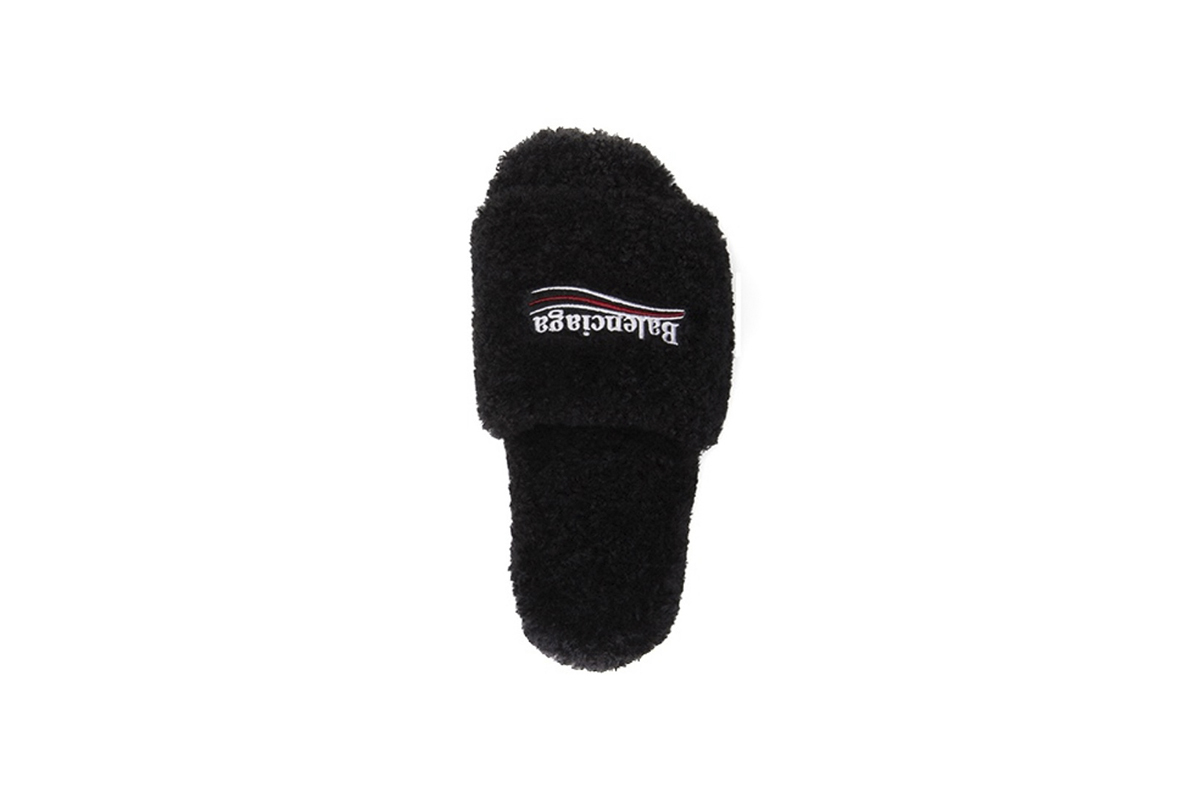 Coco Shoes Balenciaga Furry Slide Black 654747W2D011096 - Cocoshoesvip.net
