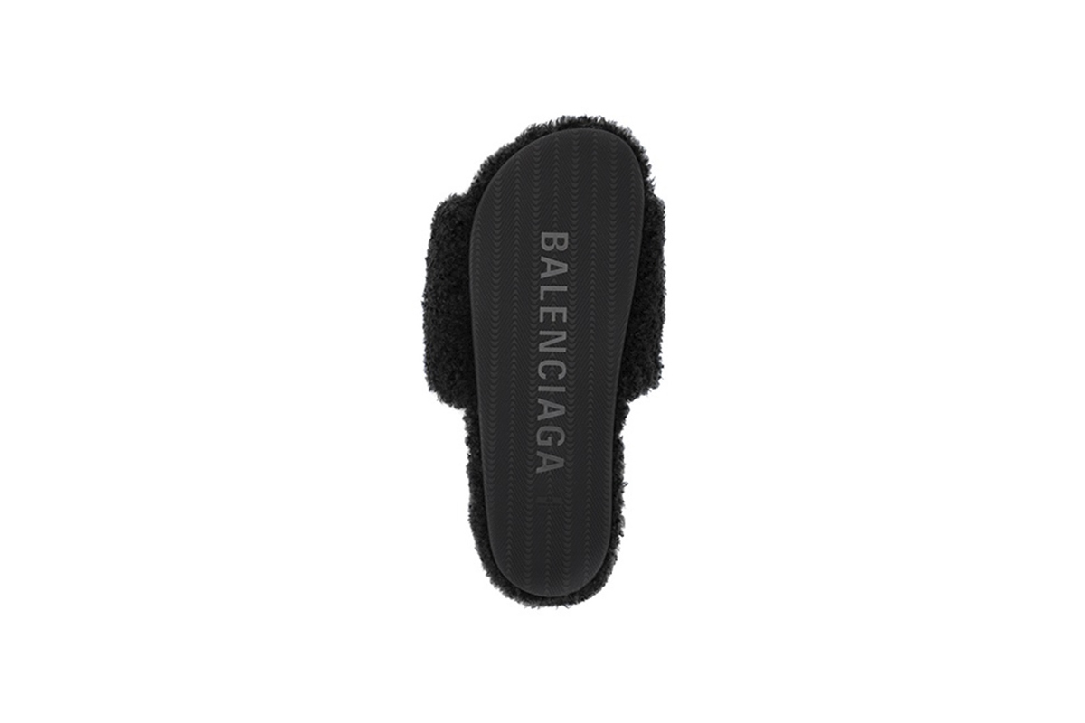 Coco Shoes Balenciaga Furry Slide Black 654747W2D011096 - Cocoshoesvip.net