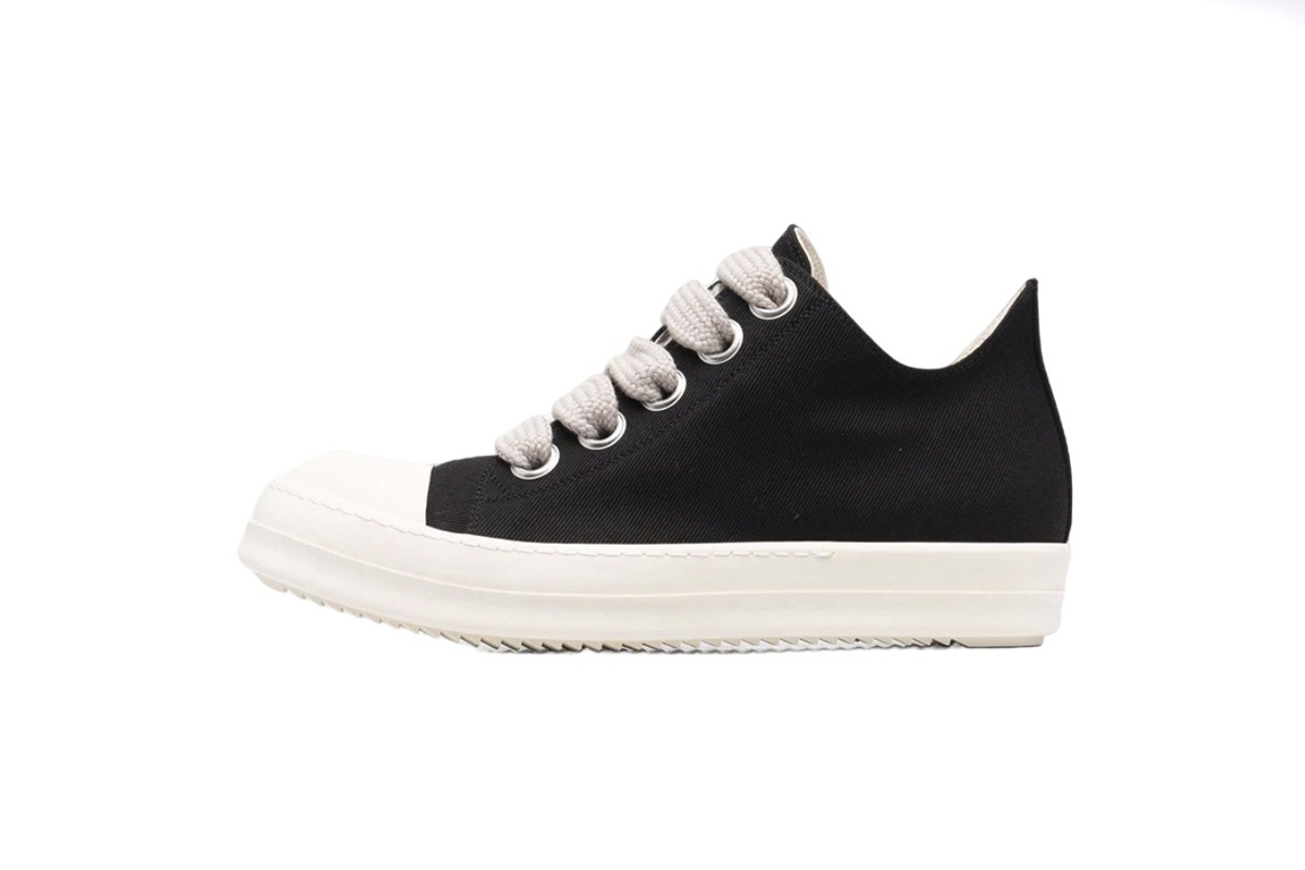 Coco Shoes Rick Owens DRKSHDW Canvas Low Top Black Milk DU01B7802 DMW1 911 - Cocoshoesvip.net