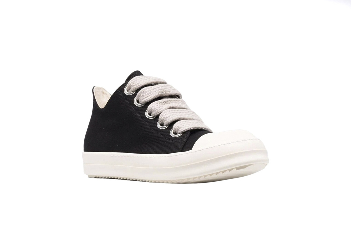 Coco Shoes Rick Owens DRKSHDW Canvas Low Top Black Milk DU01B7802 DMW1 911 - Cocoshoesvip.net