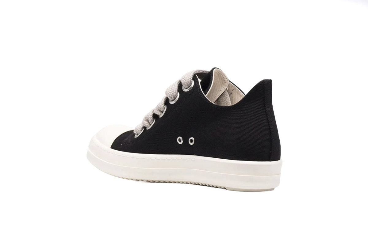 Coco Shoes Rick Owens DRKSHDW Canvas Low Top Black Milk DU01B7802 DMW1 911 - Cocoshoesvip.net