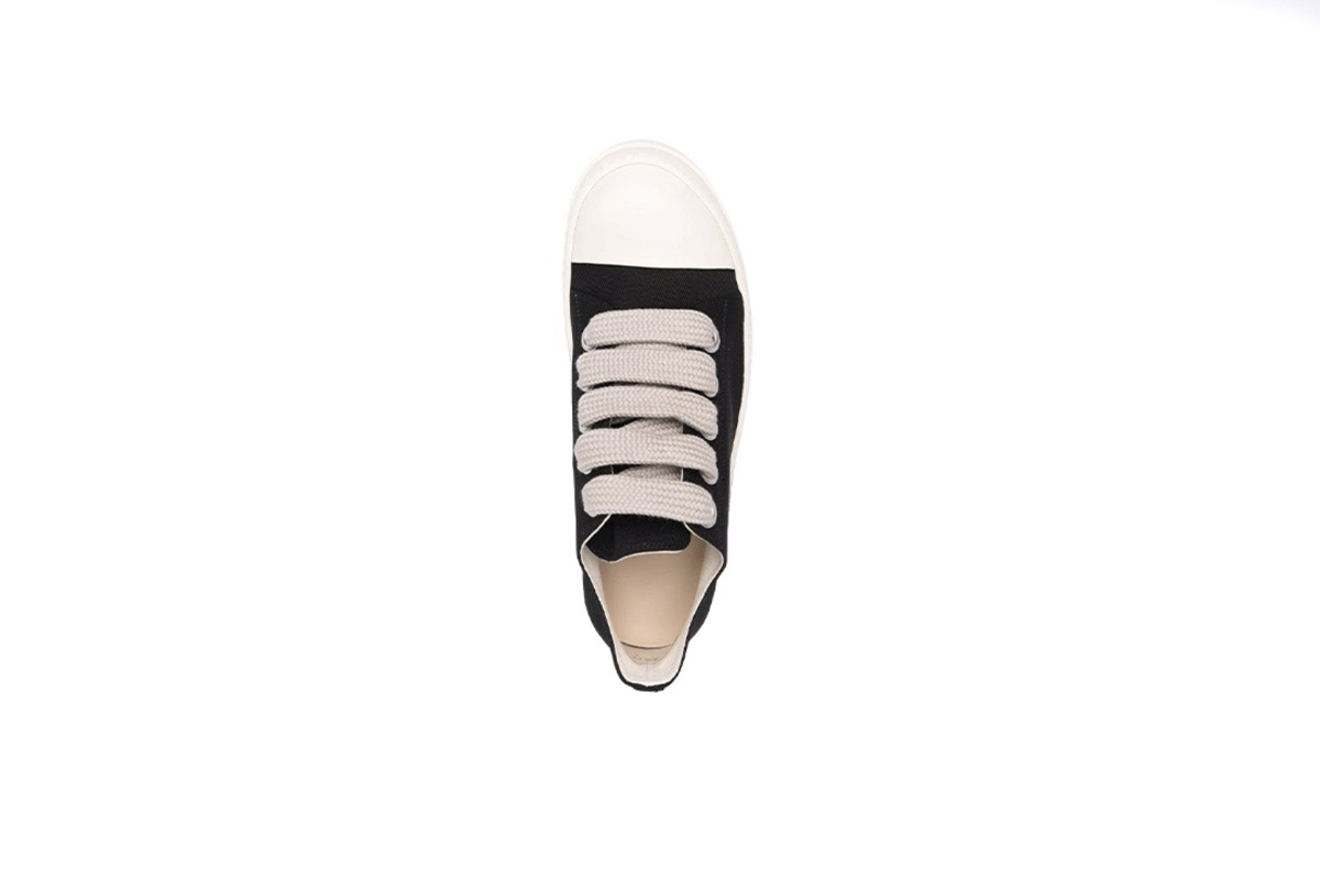 Coco Shoes Rick Owens DRKSHDW Canvas Low Top Black Milk DU01B7802 DMW1 911 - Cocoshoesvip.net