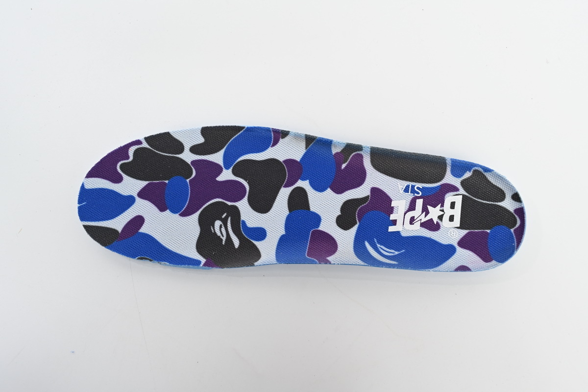 Coco Shoes A Bathing Ape Bape Sta Low White Purple Color Spray 1J22-291-004 - Cocoshoesvip.net