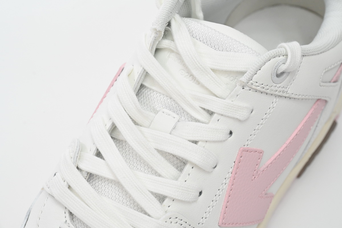 Coco Shoes OFF-WHITE Out Of Office OOO Low Tops White Pink OFIA259F21LEA0010130 - Cocoshoesvip.net