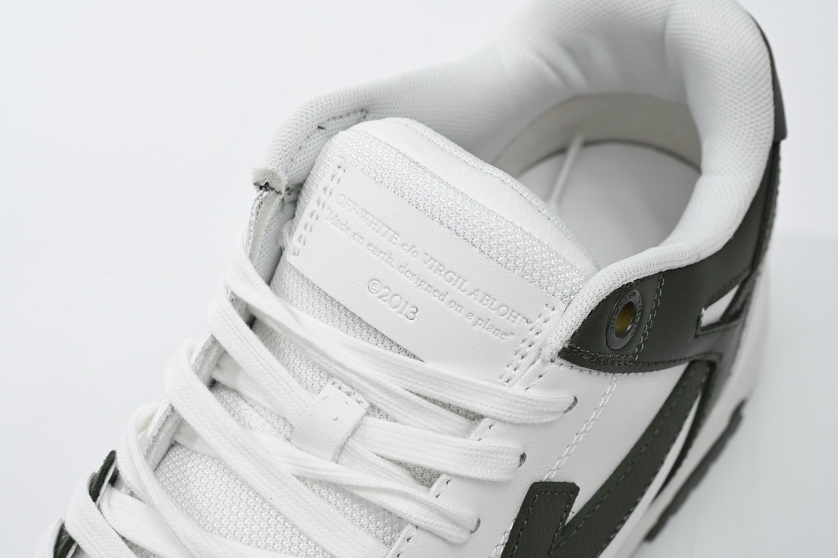 Coco Shoes OFF-WHITE Out Of Office OOO Low Tops White Green OLIA189S23LEA0015901 - Cocoshoesvip.net