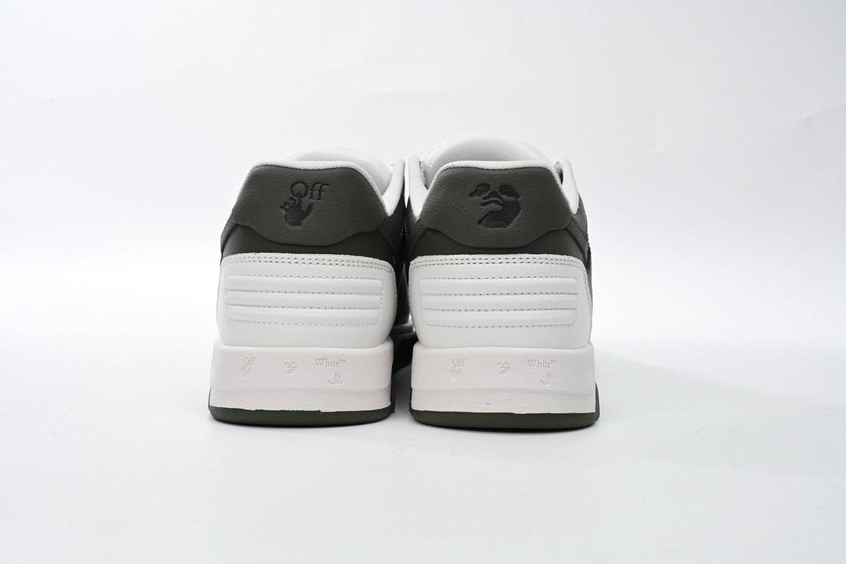 Coco Shoes OFF-WHITE Out Of Office OOO Low Tops White Green OLIA189S23LEA0015901 - Cocoshoesvip.net