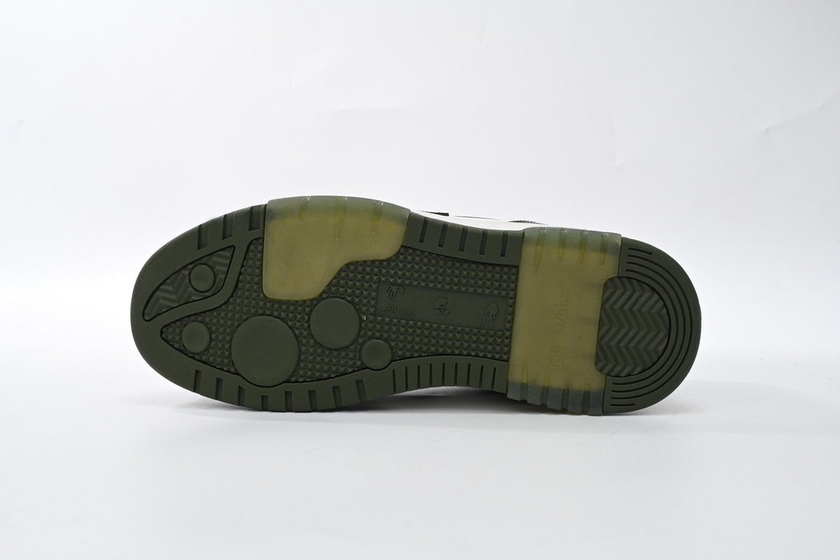 Coco Shoes OFF-WHITE Out Of Office OOO Low Tops White Green OLIA189S23LEA0015901 - Cocoshoesvip.net