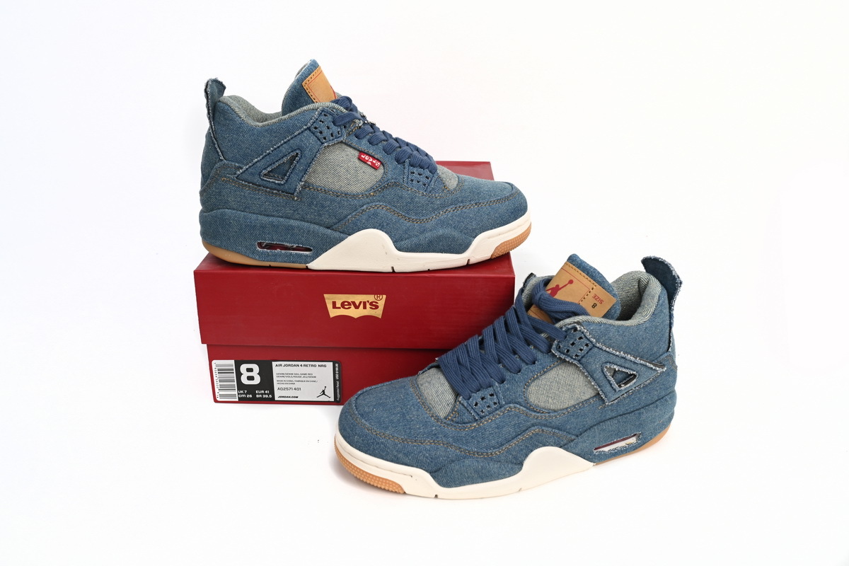Coco Shoes Jordan 4 Retro Levi's Denim (Tag with Levi's Logo) AO2571-401 - Cocoshoesvip.net