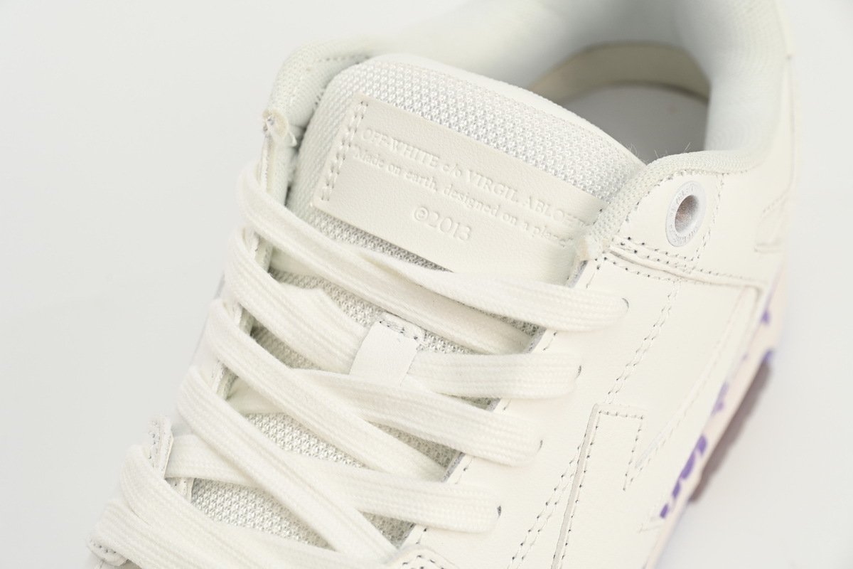 Coco Shoes OFF-WHITE Out Of Office OOO "For Walking" Low Tops White Purple Printing OWIA259S 23LEA003 0136 - Cocoshoesvip.net