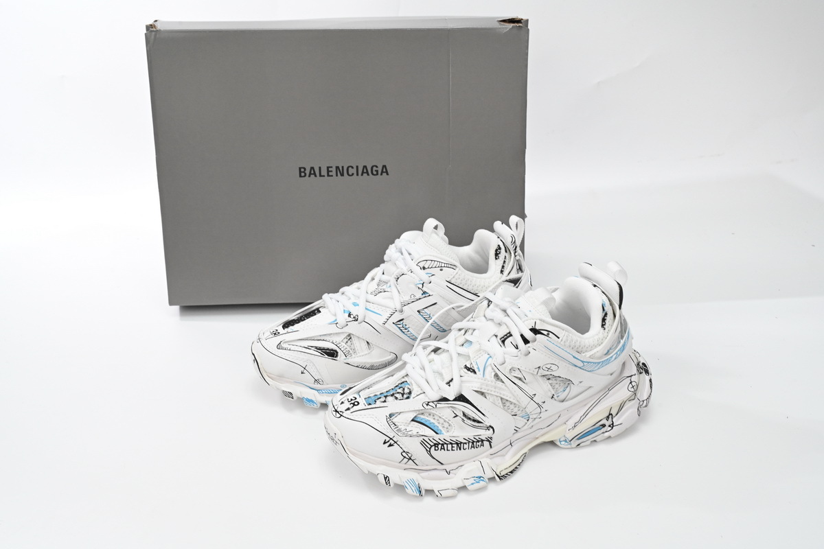 Coco Shoes Balenciaga Track Black Graffiti Art 542436 W3SRA 9014 - Cocoshoesvip.net