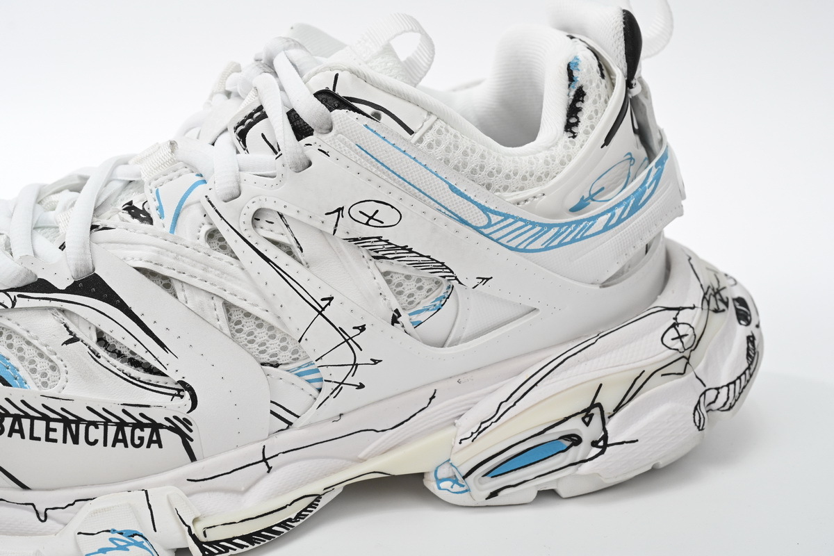 Coco Shoes Balenciaga Track Black Graffiti Art 542436 W3SRA 9014 - Cocoshoesvip.net