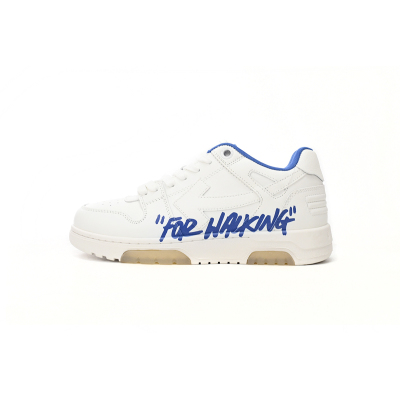 Off-White Out Of Office OOO "For Walking" Low Tops White Blue (SS22) OMIA189S22LEA0030145 01