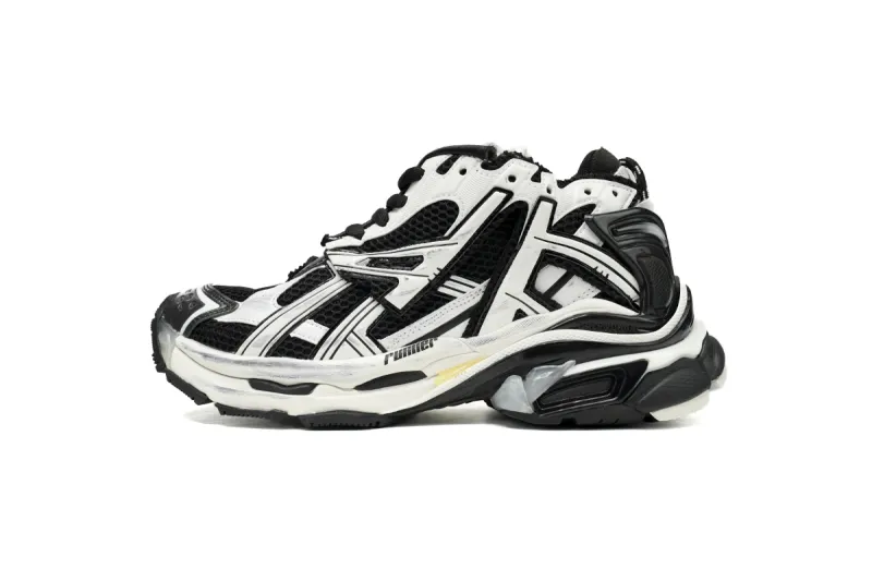 Coco Shoes Balenciaga Runner White Black White 677403W3RB29010 - Cocoshoesvip.net