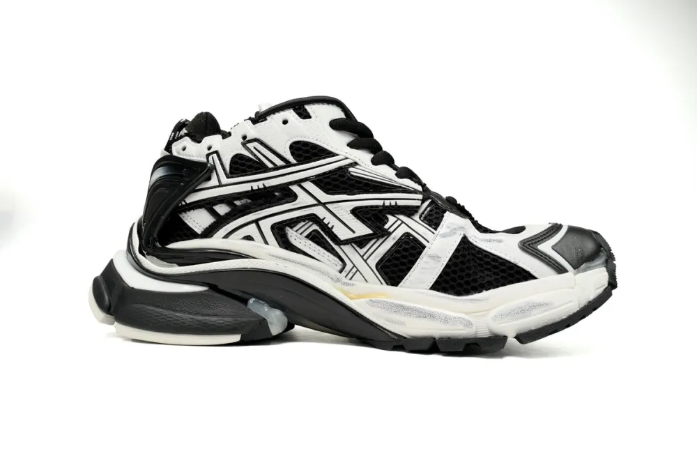 Coco Shoes Balenciaga Runner White Black White 677403W3RB29010 - Cocoshoesvip.net