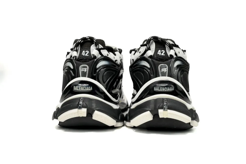 Coco Shoes Balenciaga Runner White Black White 677403W3RB29010 - Cocoshoesvip.net