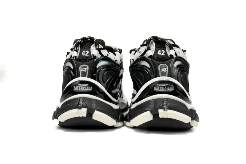 Coco Shoes Balenciaga Runner White Black White 677403W3RB29010 - Cocoshoesvip.net