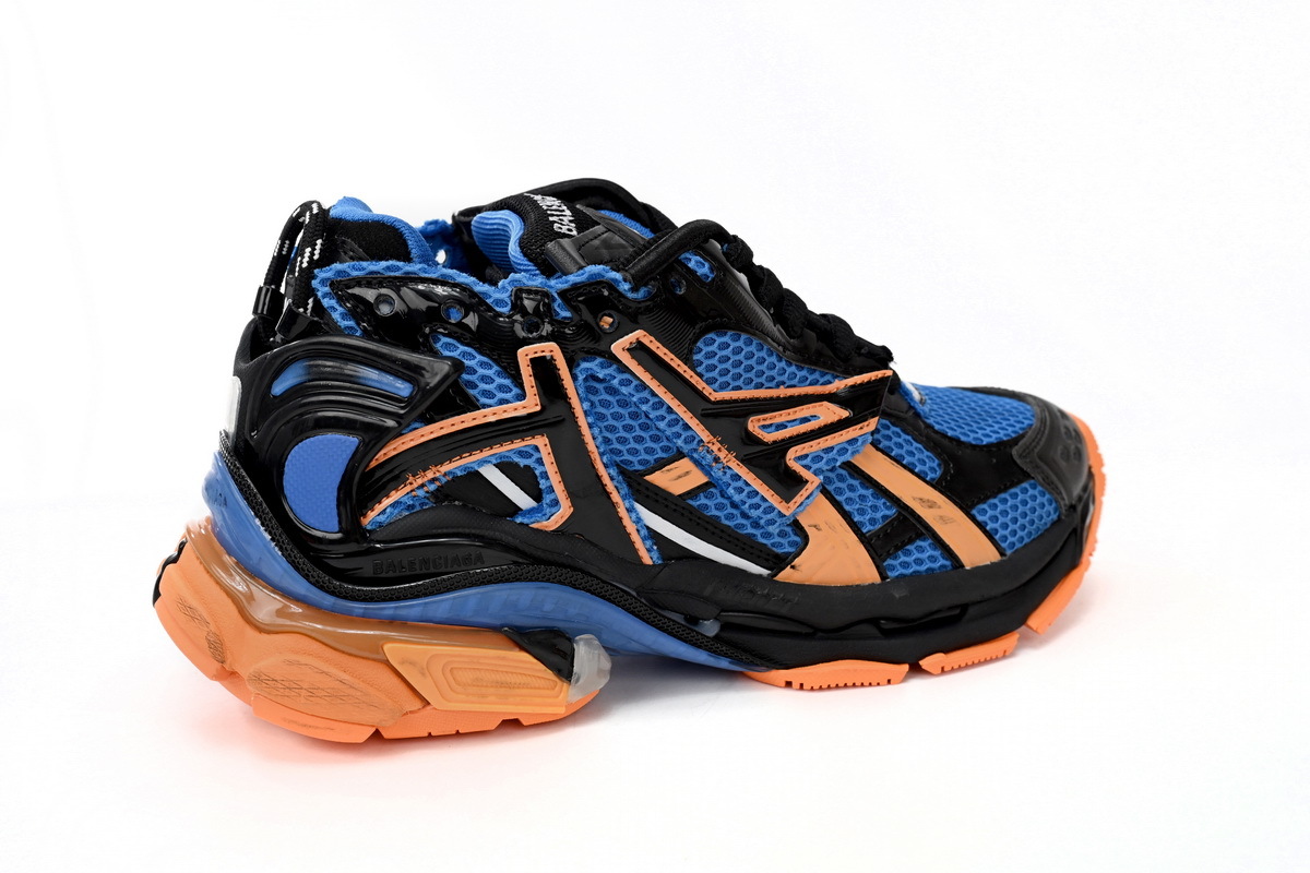 Coco Shoes Balenciaga Runner Blue Orange Black 677403W3RB34719 - Cocoshoesvip.net