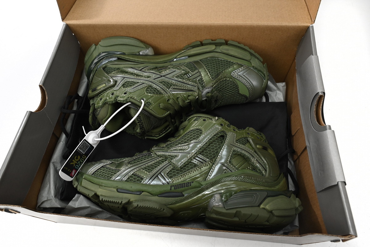Coco Shoes Balenciaga Runner Army Green 677402 W1RN3 2025 - Cocoshoesvip.net