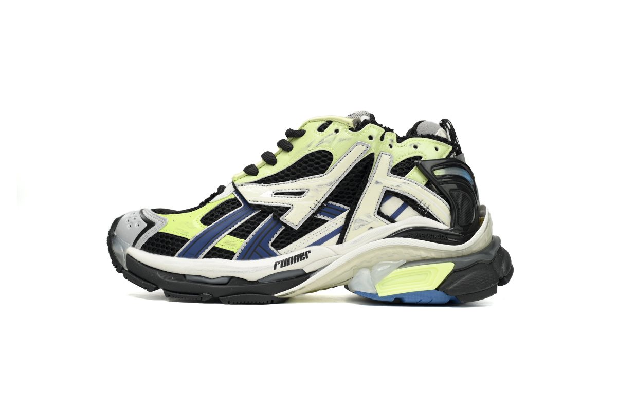 Coco Shoes Balenciaga Runner Green Blue Black Grey 677403W3RB55179 - Cocoshoesvip.net