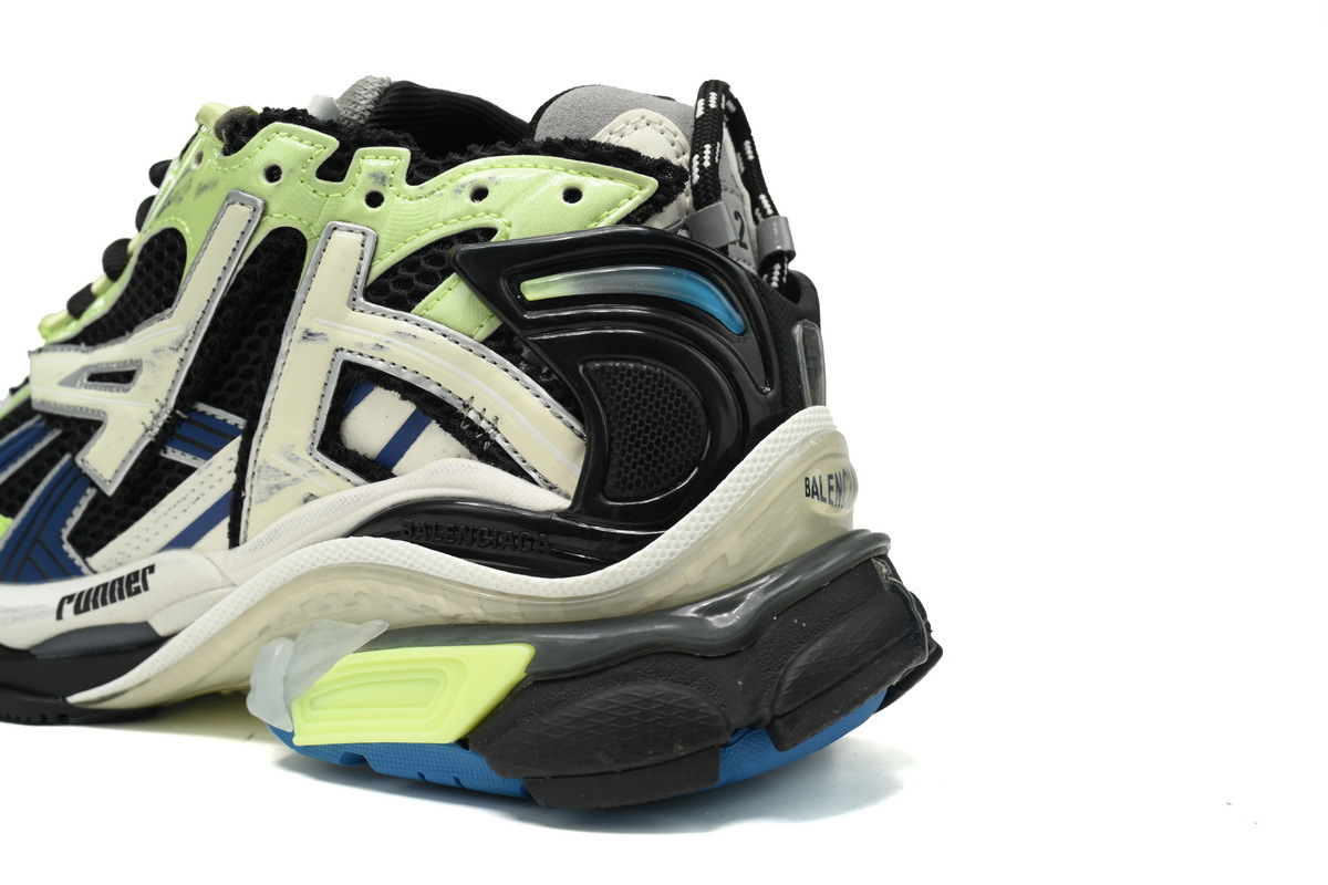 Coco Shoes Balenciaga Runner Green Blue Black Grey 677403W3RB55179 - Cocoshoesvip.net