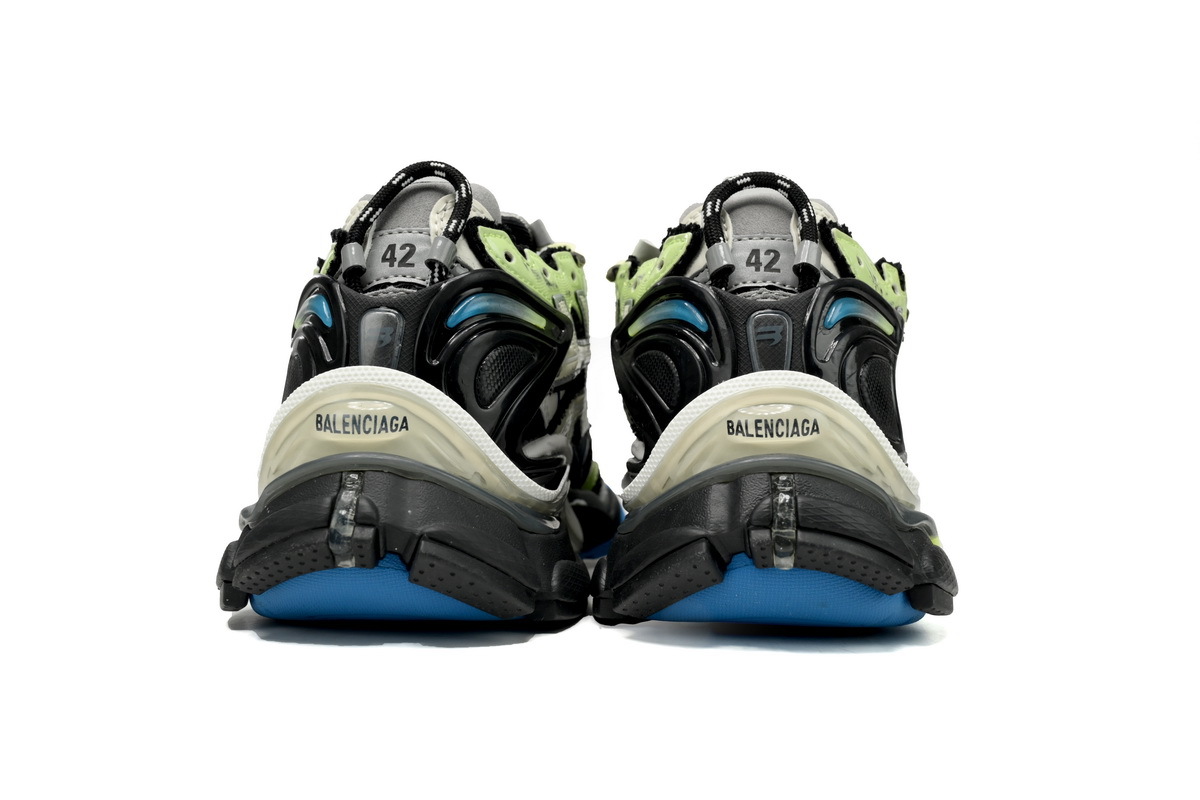 Coco Shoes Balenciaga Runner Green Blue Black Grey 677403W3RB55179 - Cocoshoesvip.net